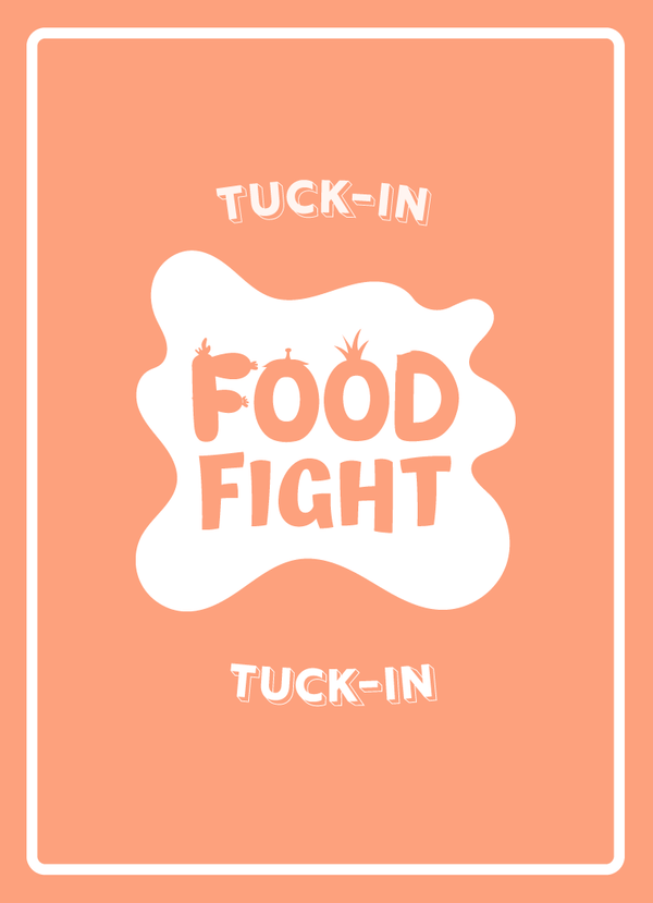 The back of a card from the food fight card game for the 32 Tuck-In Cards