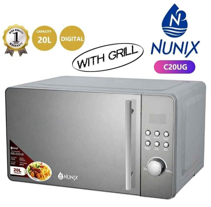 Nunix 20L Digital Microwave with Grill – Model C20UG