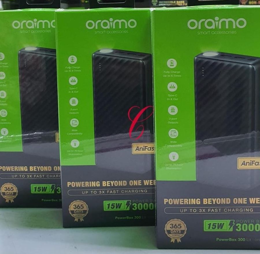 Oraimo PowerBox 300 Lit OPB-1301 30,000mAh power bank ksh. 3850
