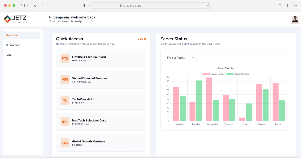 Streamline Client Management & Analyze Traffic feature