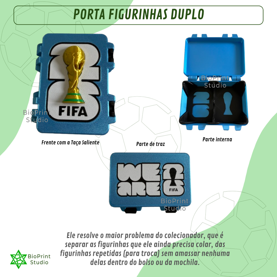 Porta Figurinhas Duplo - Taça Saliente