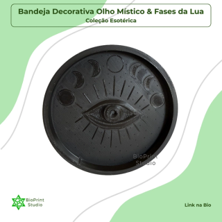 Bandeja Decorativa Olho Místico & Fases da Lua
