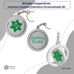 Brinde Corporativo - Chaveiro Giratório Interativo Personalizado 3D 1