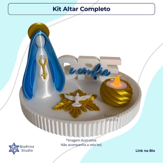 Kit Altar Completo - Nossa Senhora Aparecida