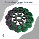 Fidget Spinner Mandala Engrenagem - Duo Color 1