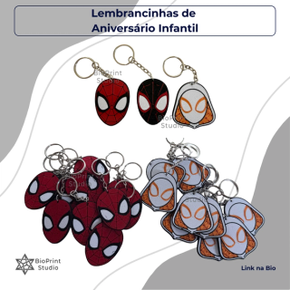 Lembrancinha Chaveiro Infantil Personalizado -  Spidey e seus amigos 