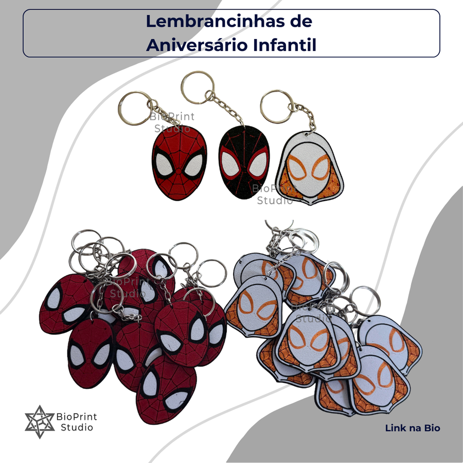 Lembrancinha Chaveiro Infantil Personalizado -  Spidey e seus amigos 
