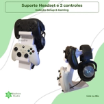 Suporte Organizador para Headset e 2 Controles 1