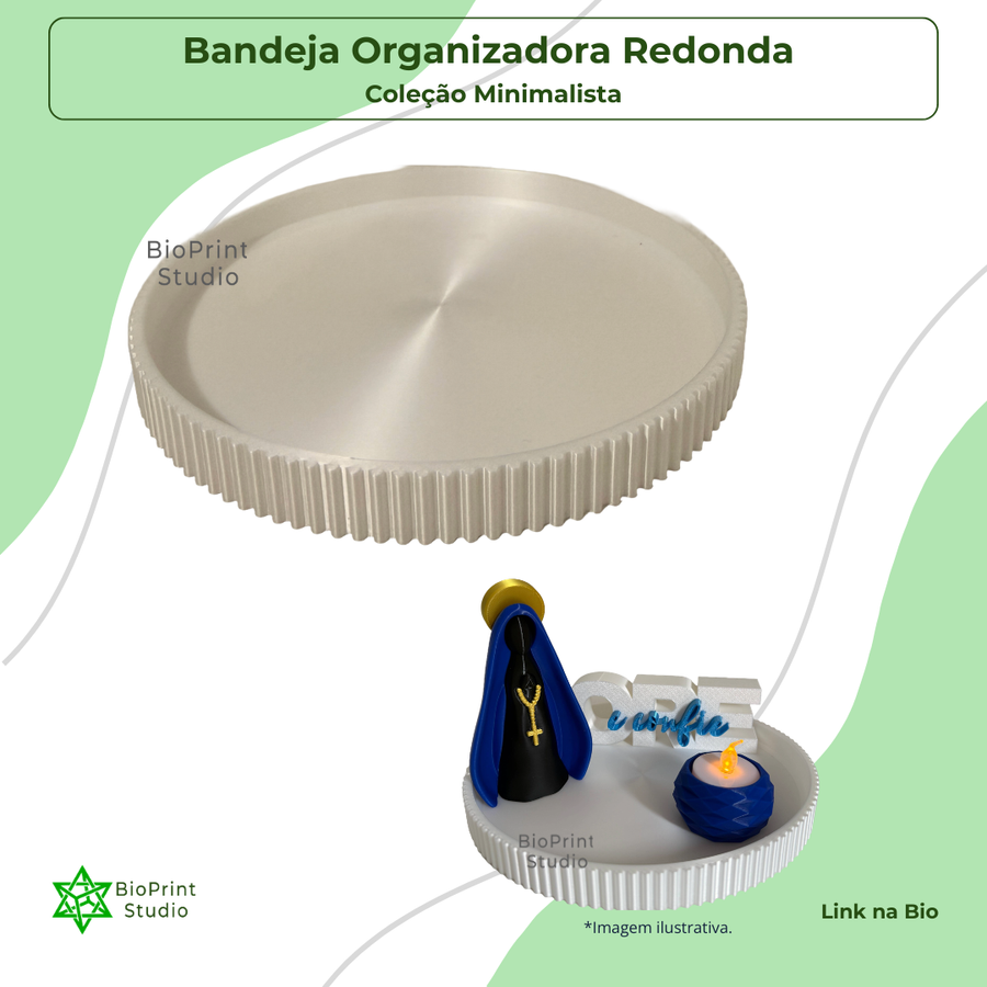 Bandeja Organizadora Redonda Canelada