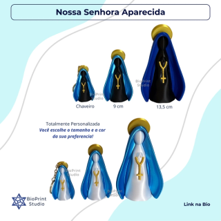 Escultura Nossa Senhora Aparecida - 3 Opções de tamanho e cores