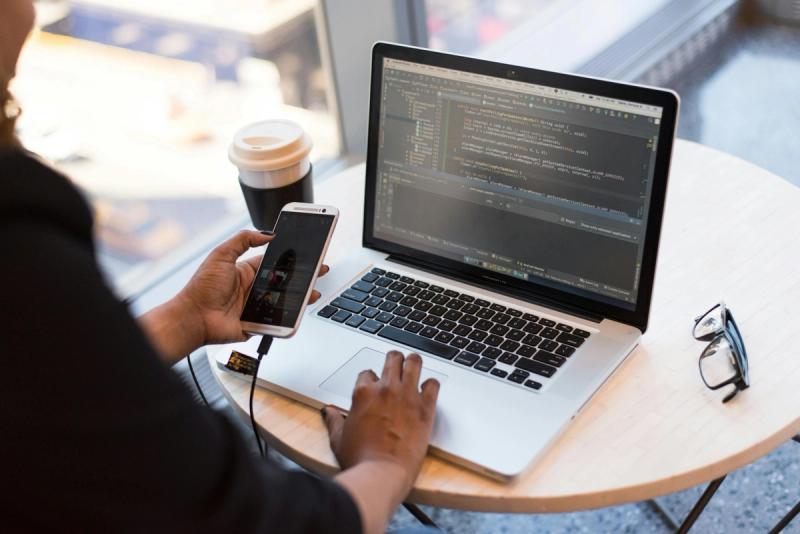 Man with computer
