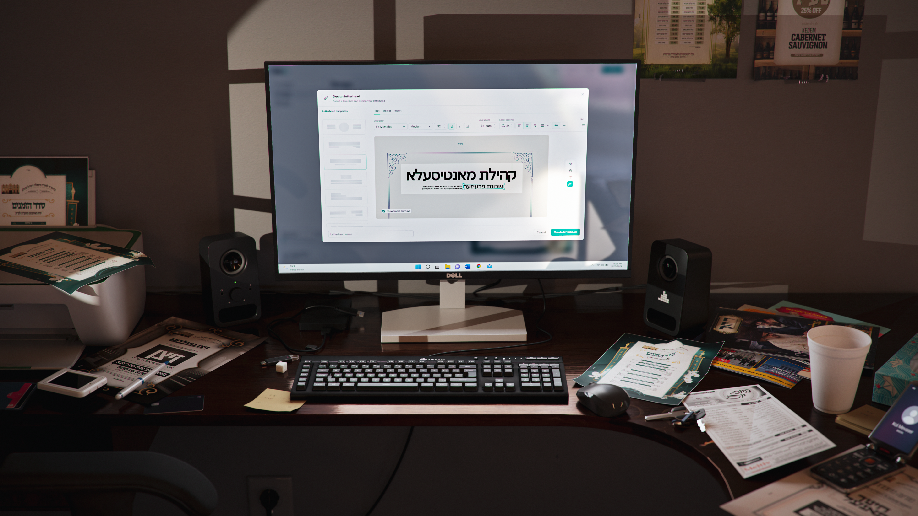 Tavlah: Website modal displayed on a desktop monitor.