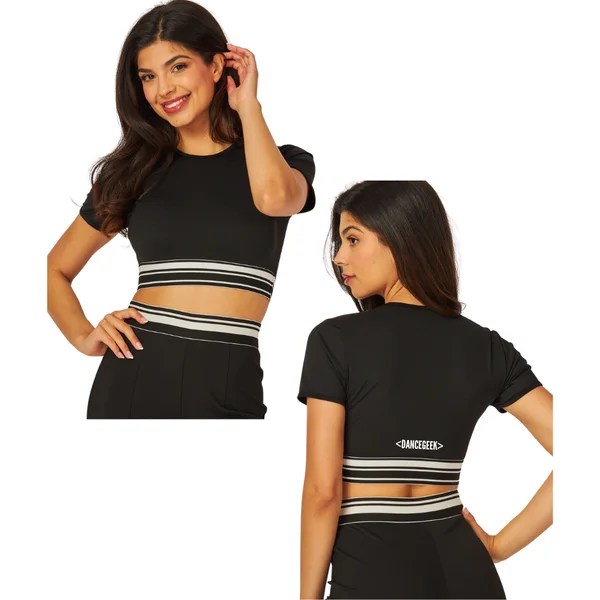 Contrast Band Sport Crop