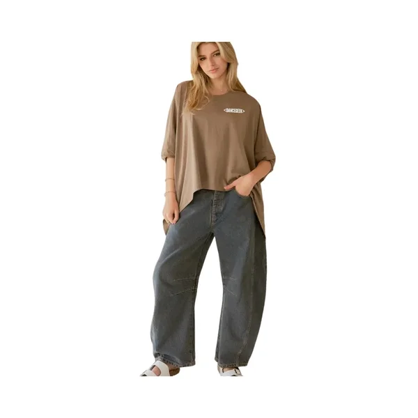 Olive Flowy Tee