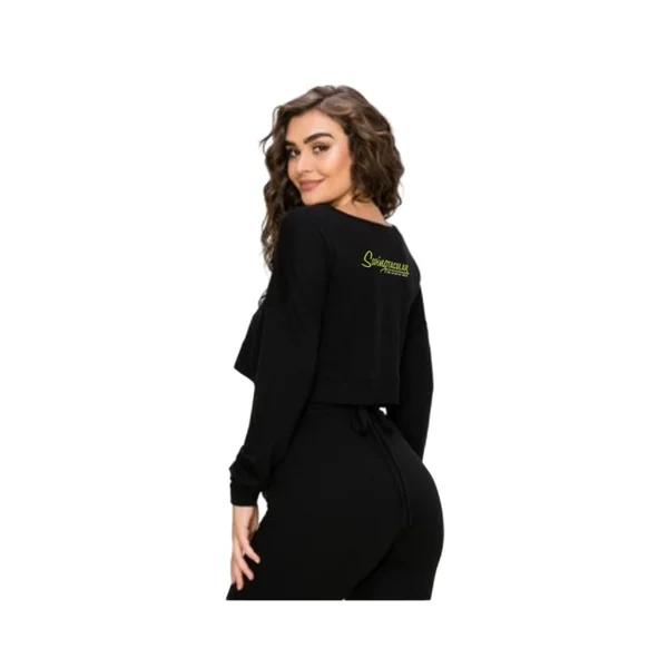 Tie Waist Crop Sweatshirt