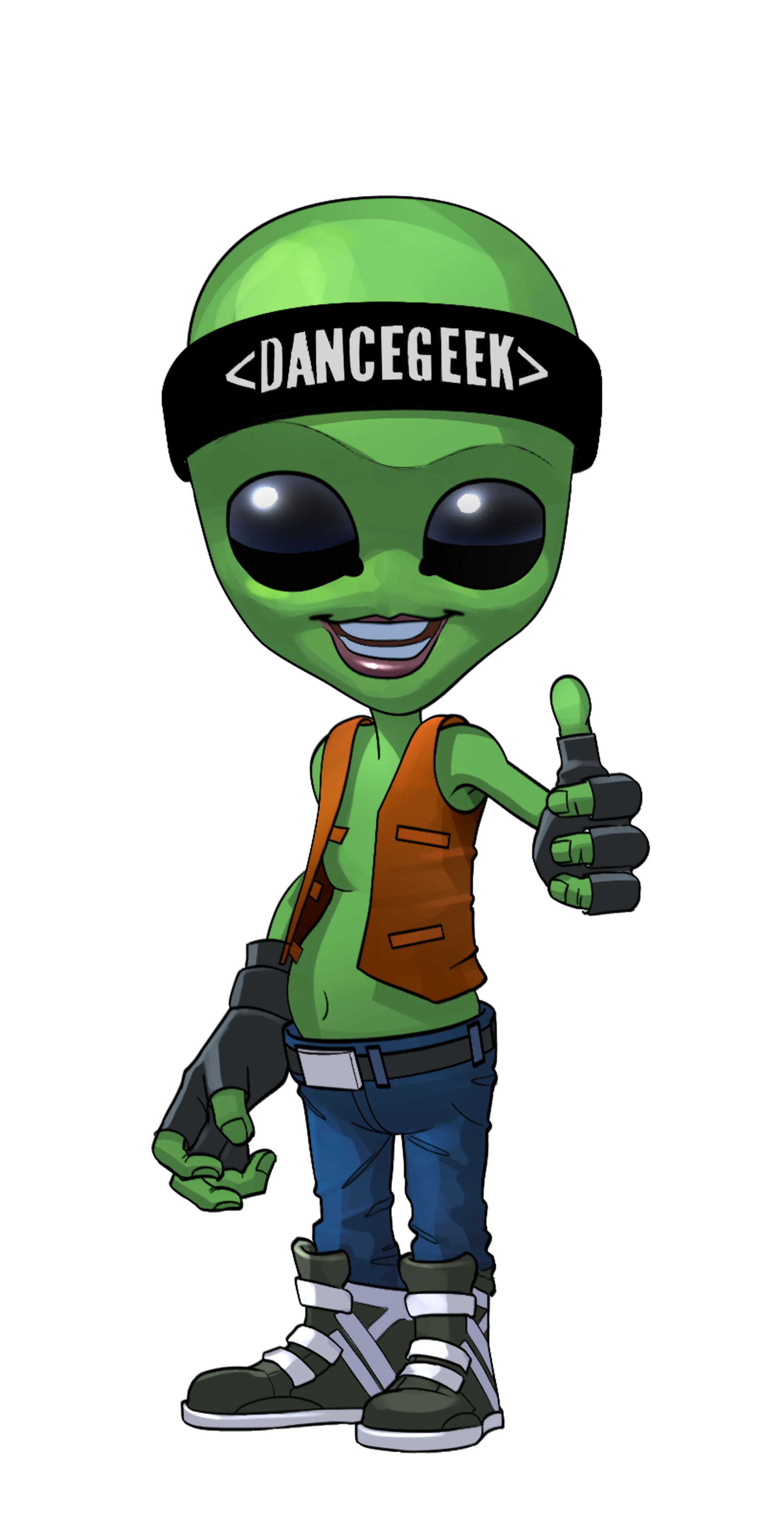 DanceGeek alien mascot