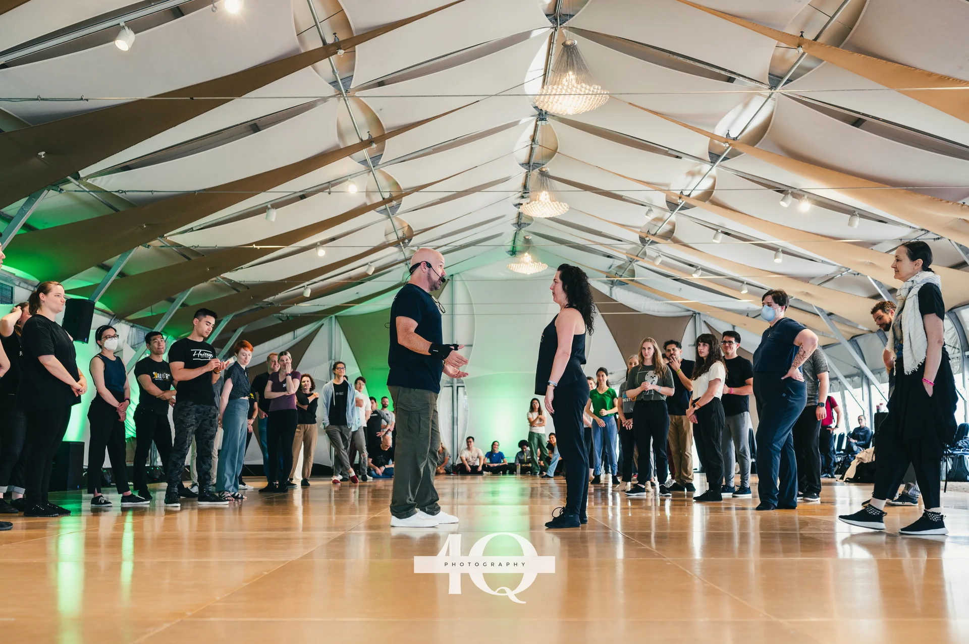 Workshop floor with instructor teaching