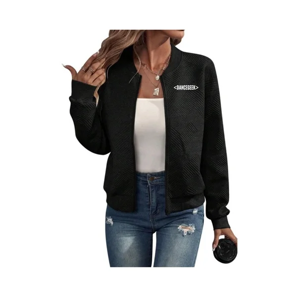 Embossed Bomber Jacket