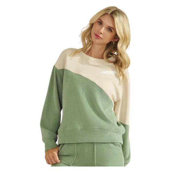 Asymmetrical Corduroy Pullover
