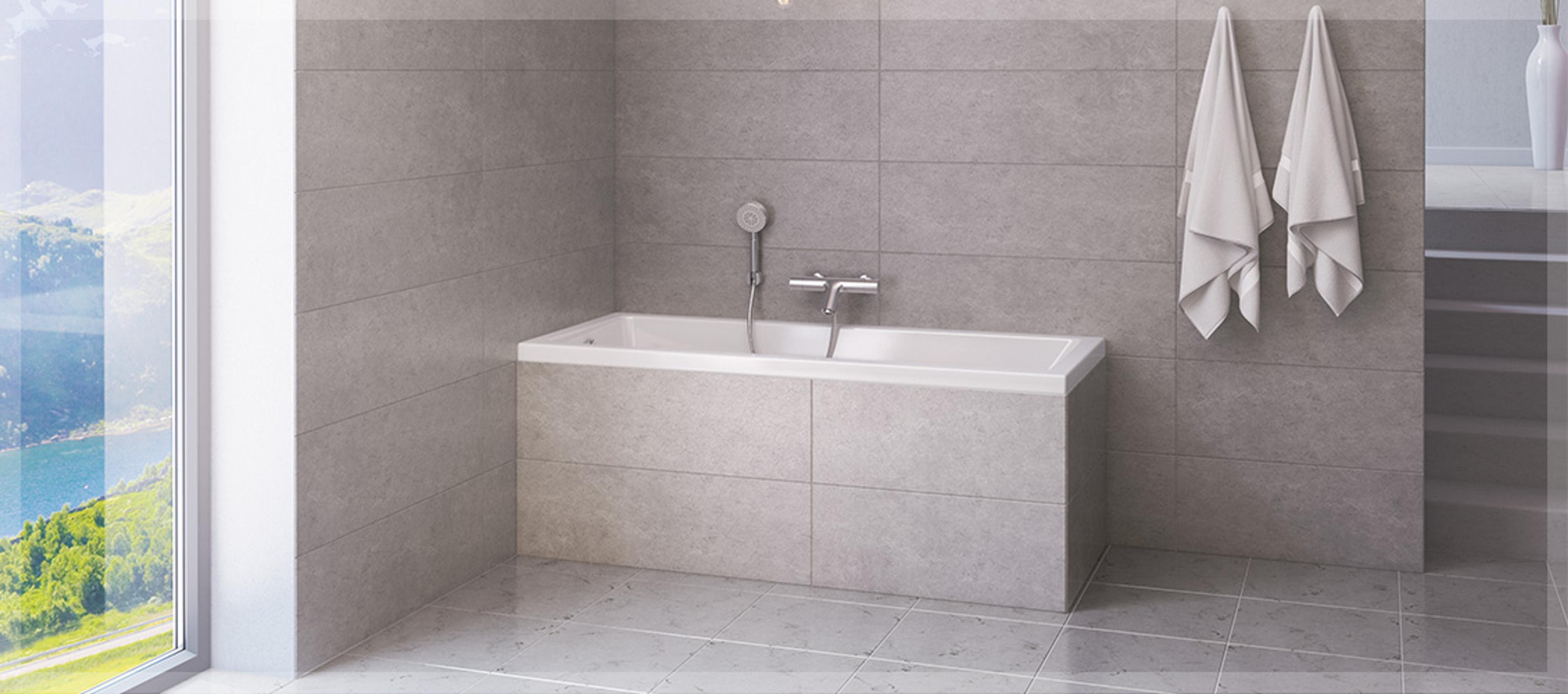 Kvadrat innebygget badekar fra VikingBad