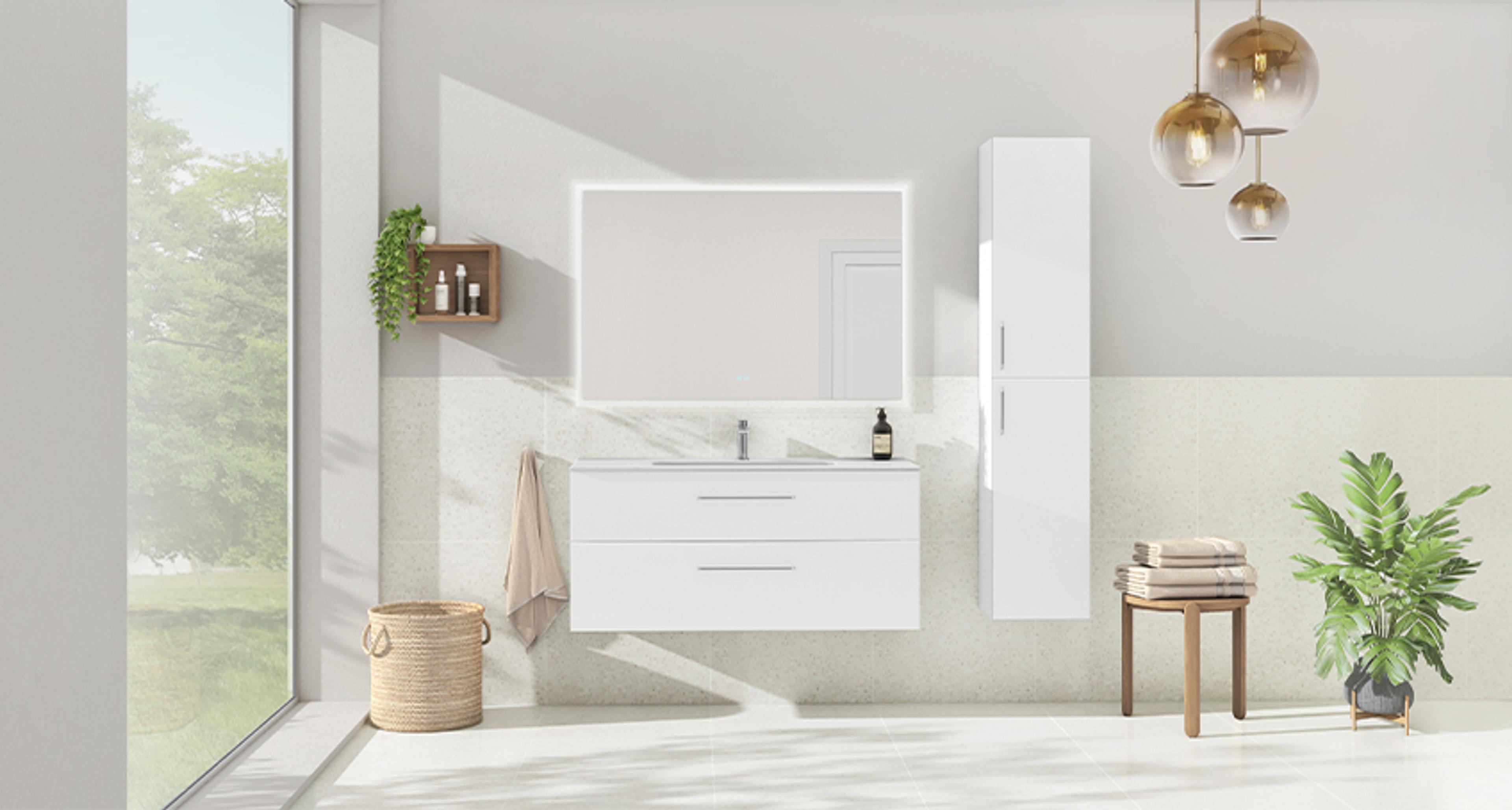 Laga baderomsmøbel i hvit matt 120 cm