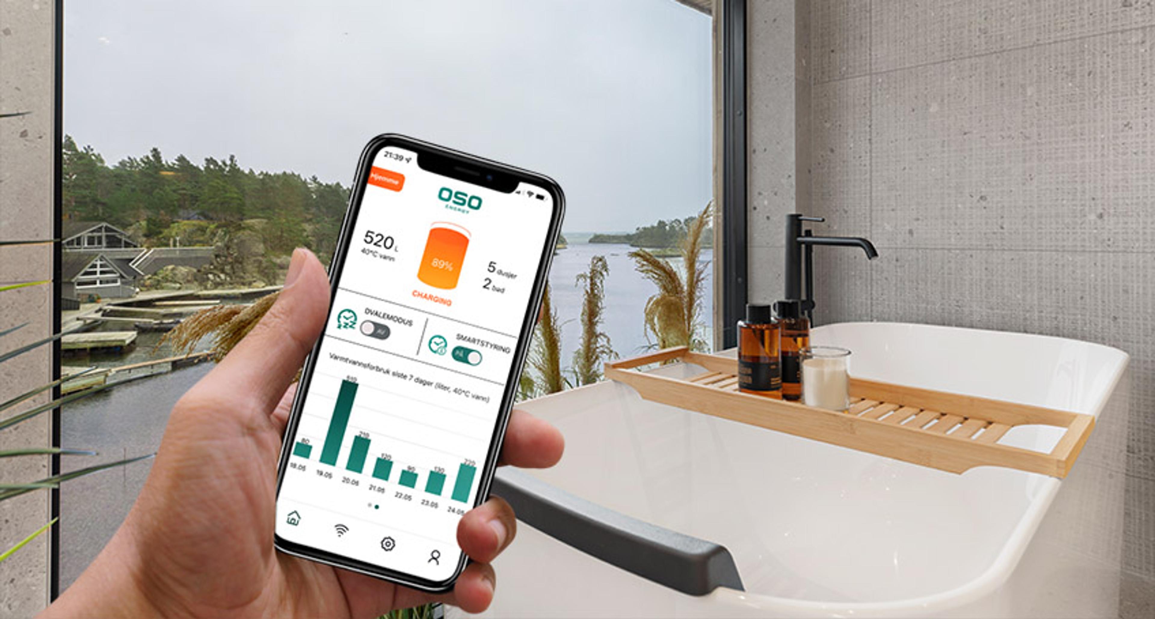 OSO Charge smart styringsenhet for varmtvannsberedere