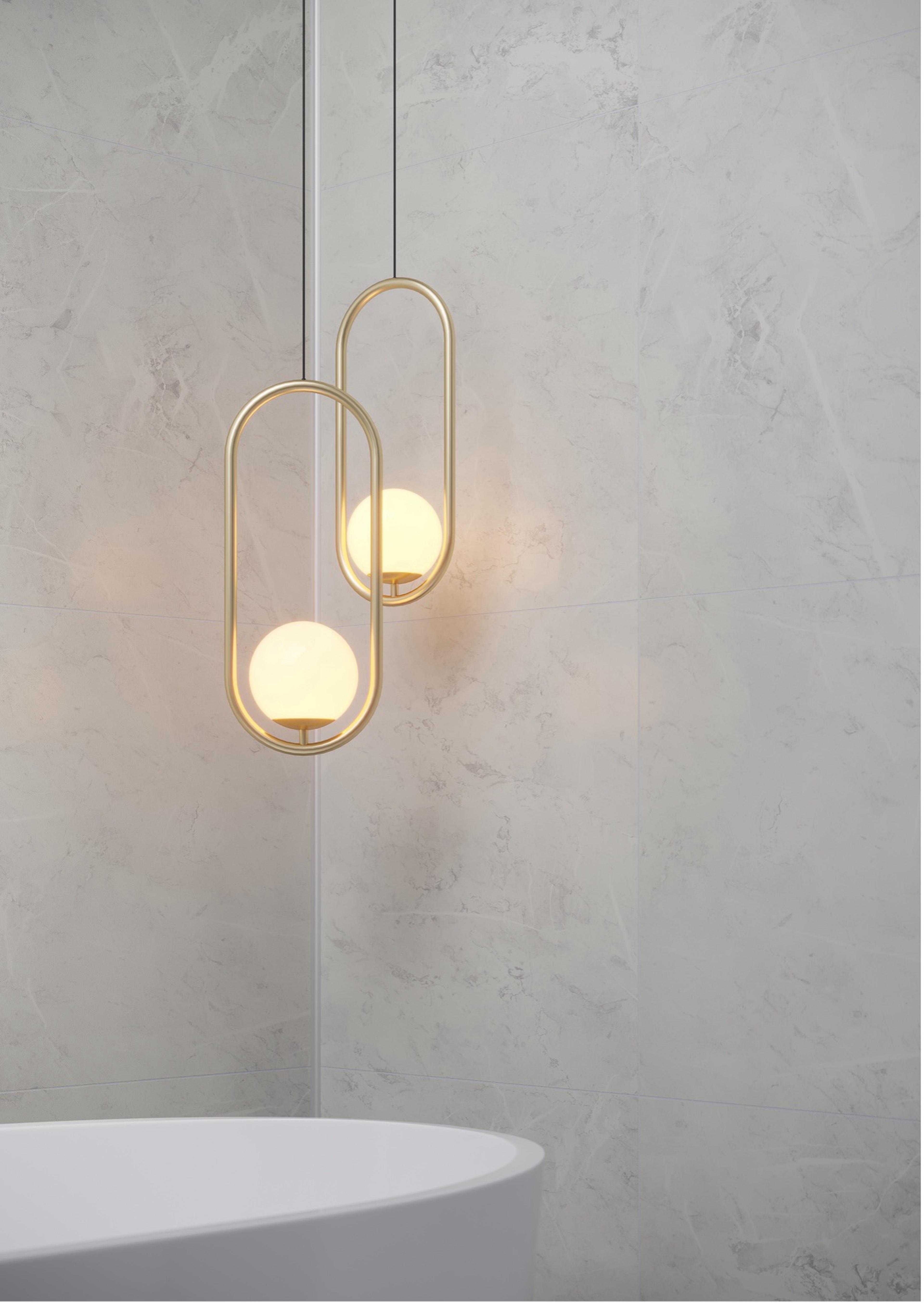 Baderomspanel 2273 White Marble fra Fibo.