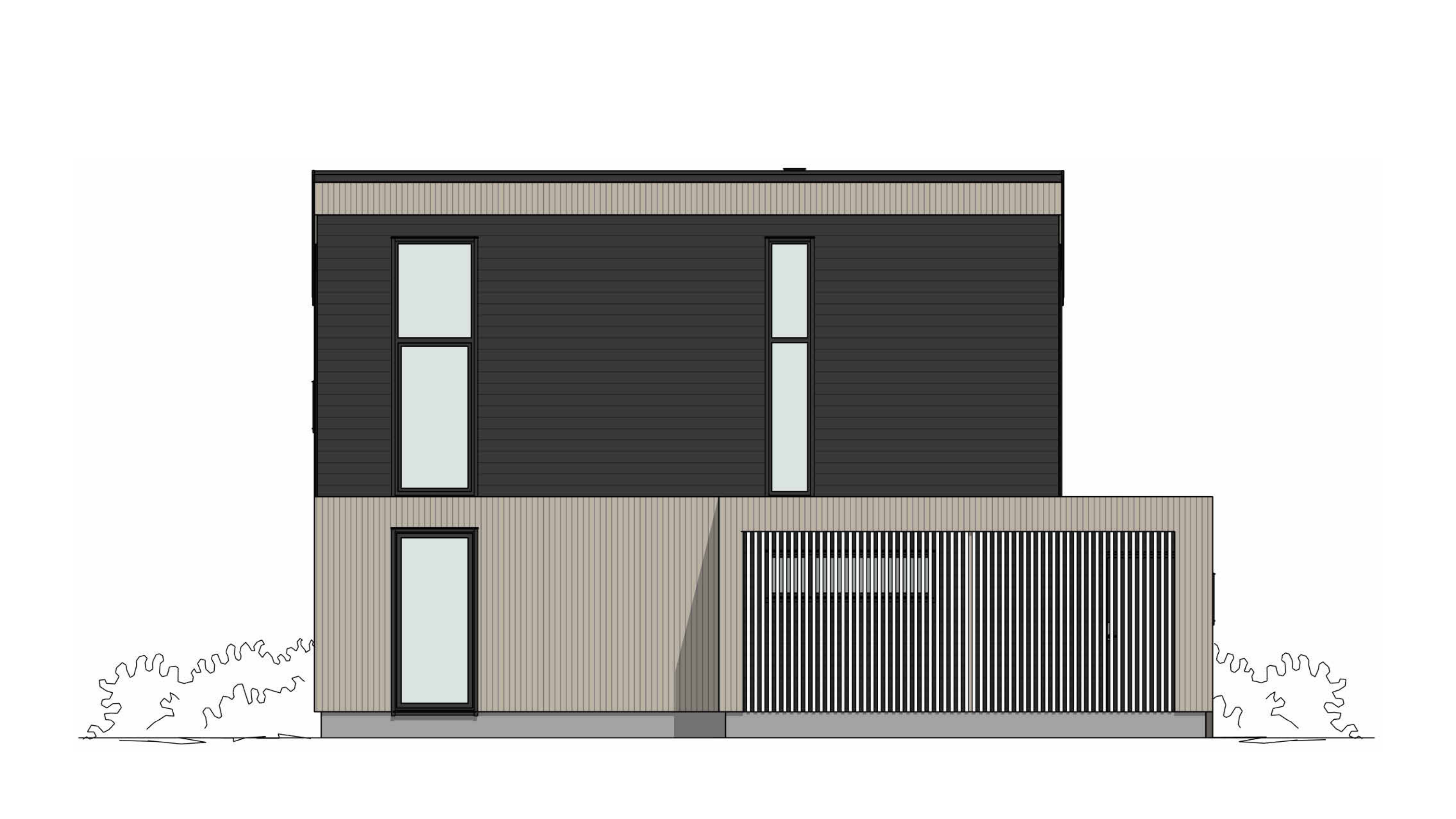Jessheim med carport – fasadetegning 4