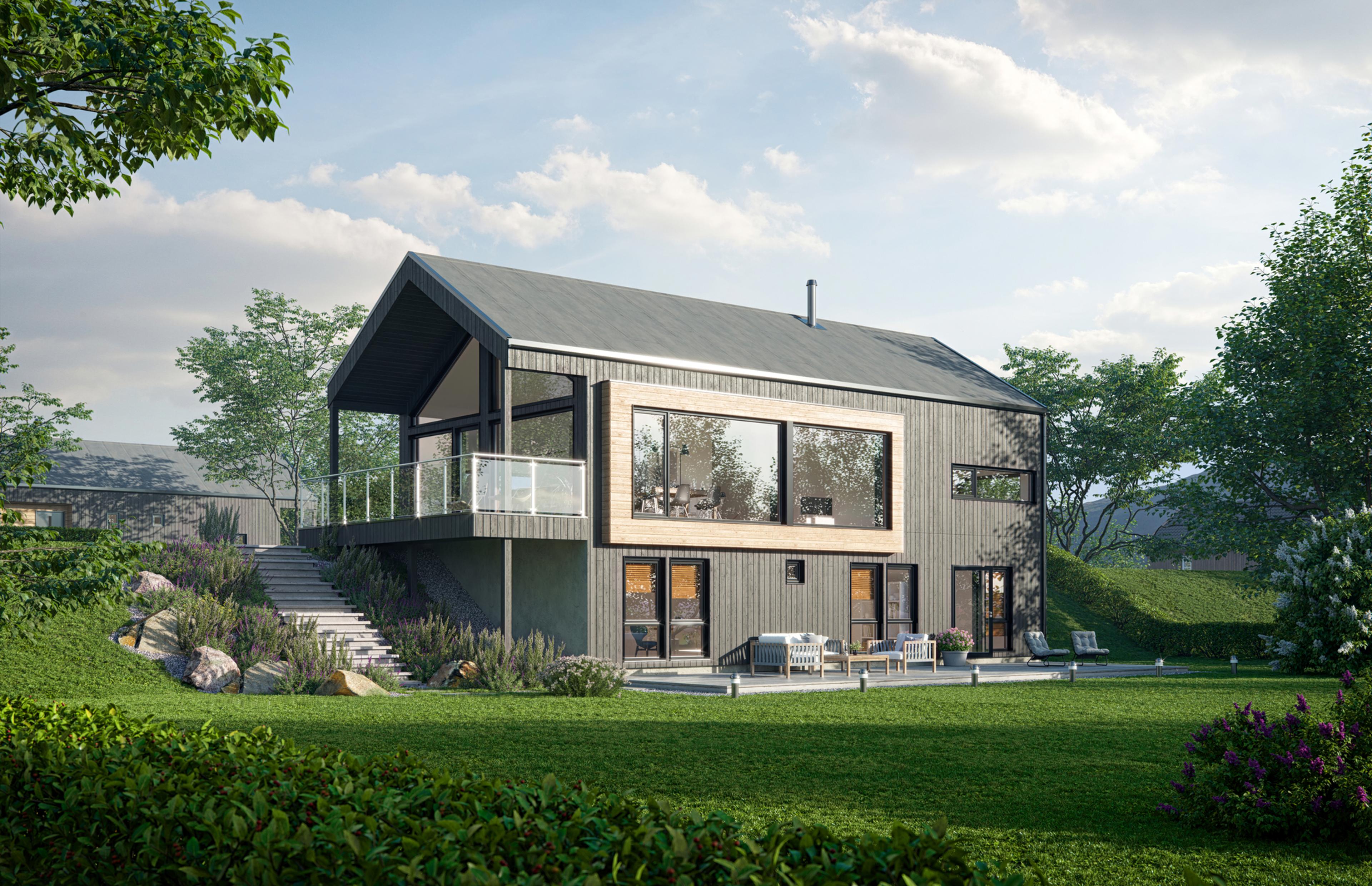 Vadsø - Moderne hus for skrå tomt fra Blink Hus
