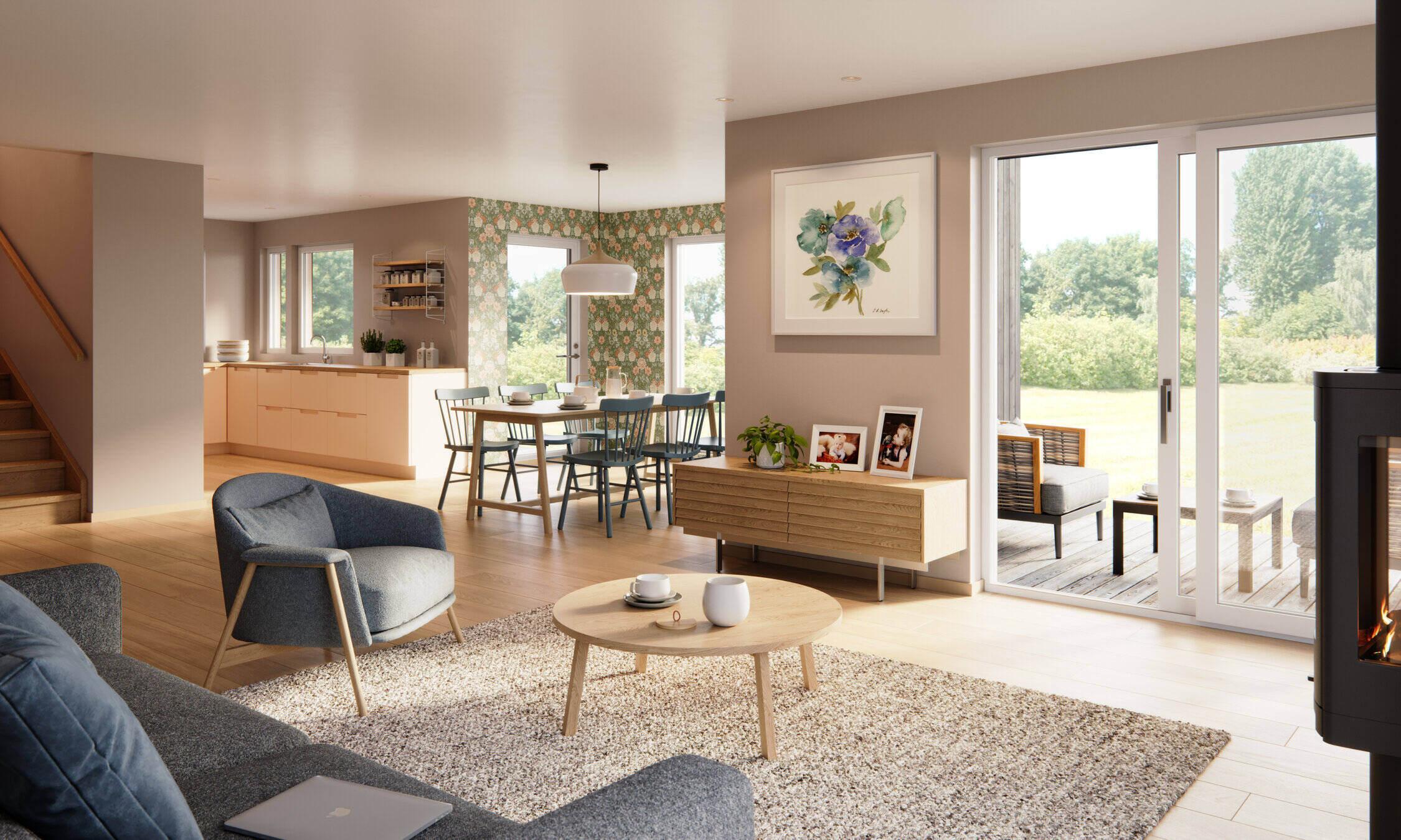 Skien - moderne vinkelhus med mye plass