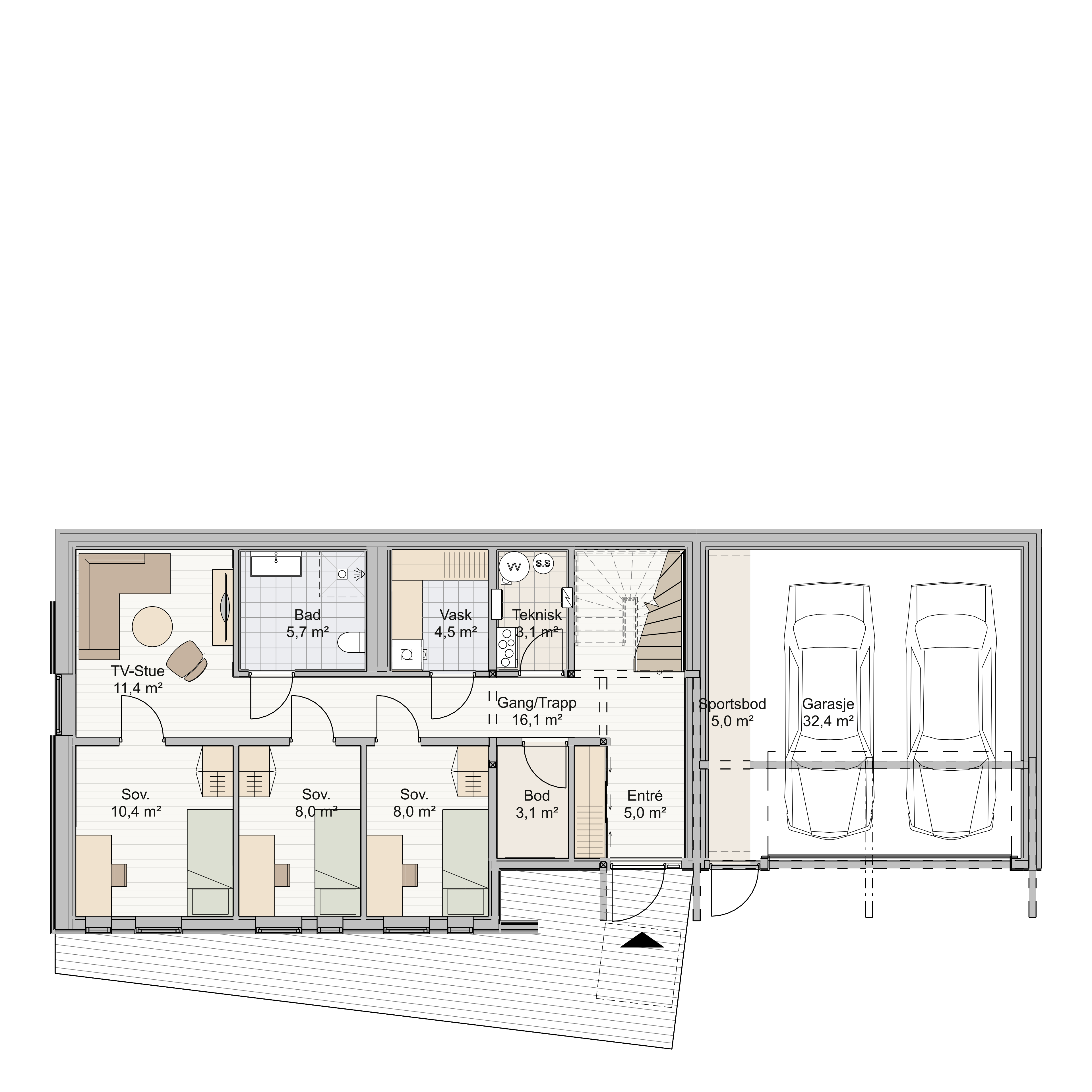 Etne plantegning underetg