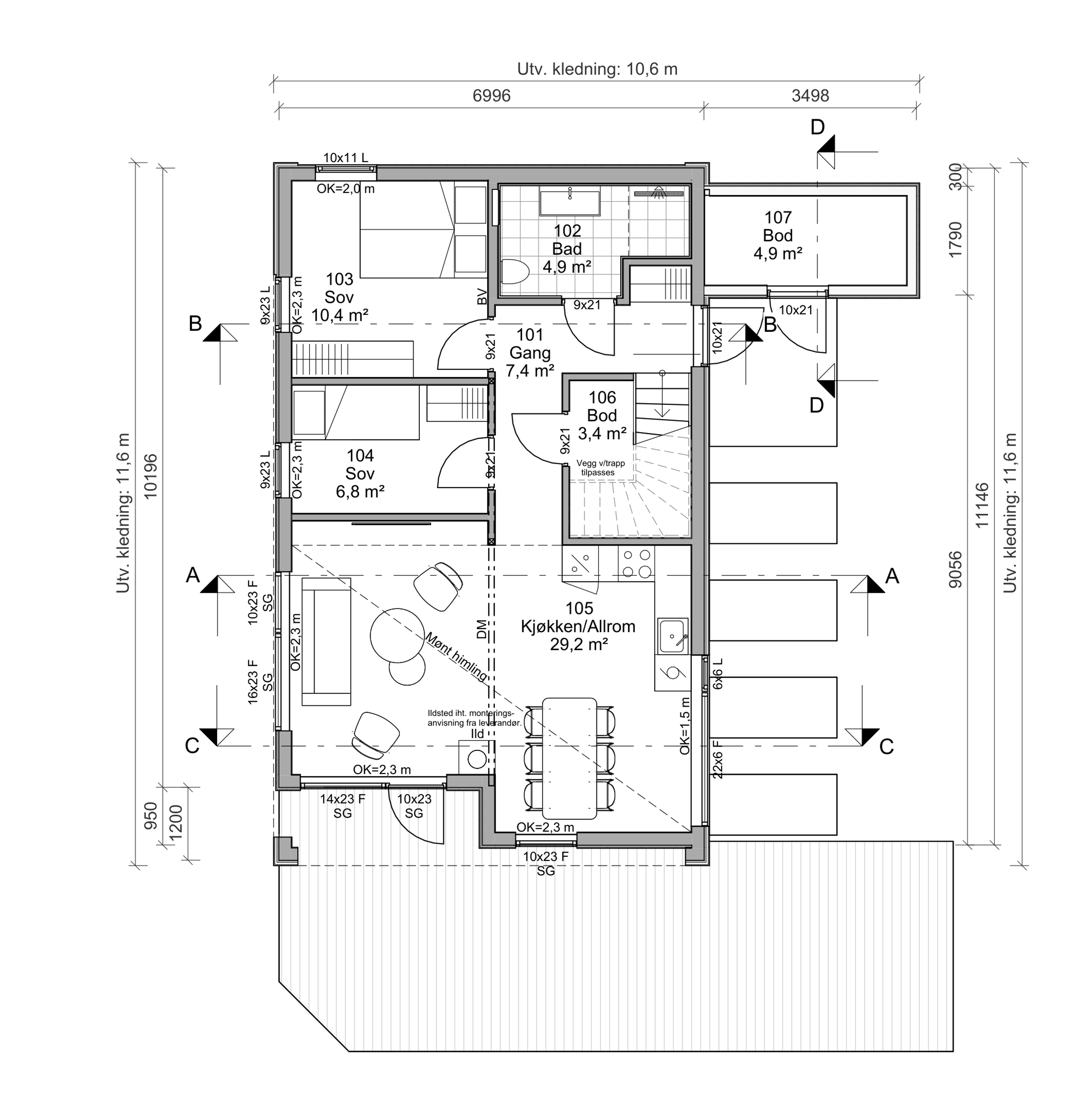 Plan 1. etasje 