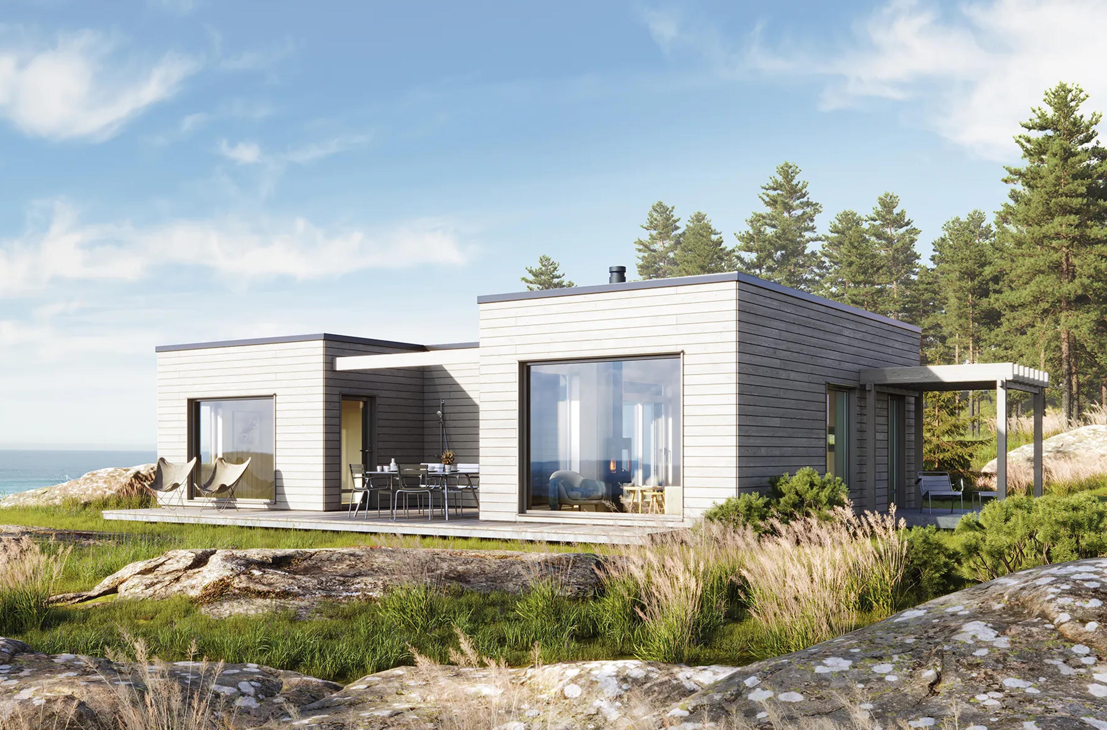 Risør - en moderne funkishytte med atrium fra Blink Hus