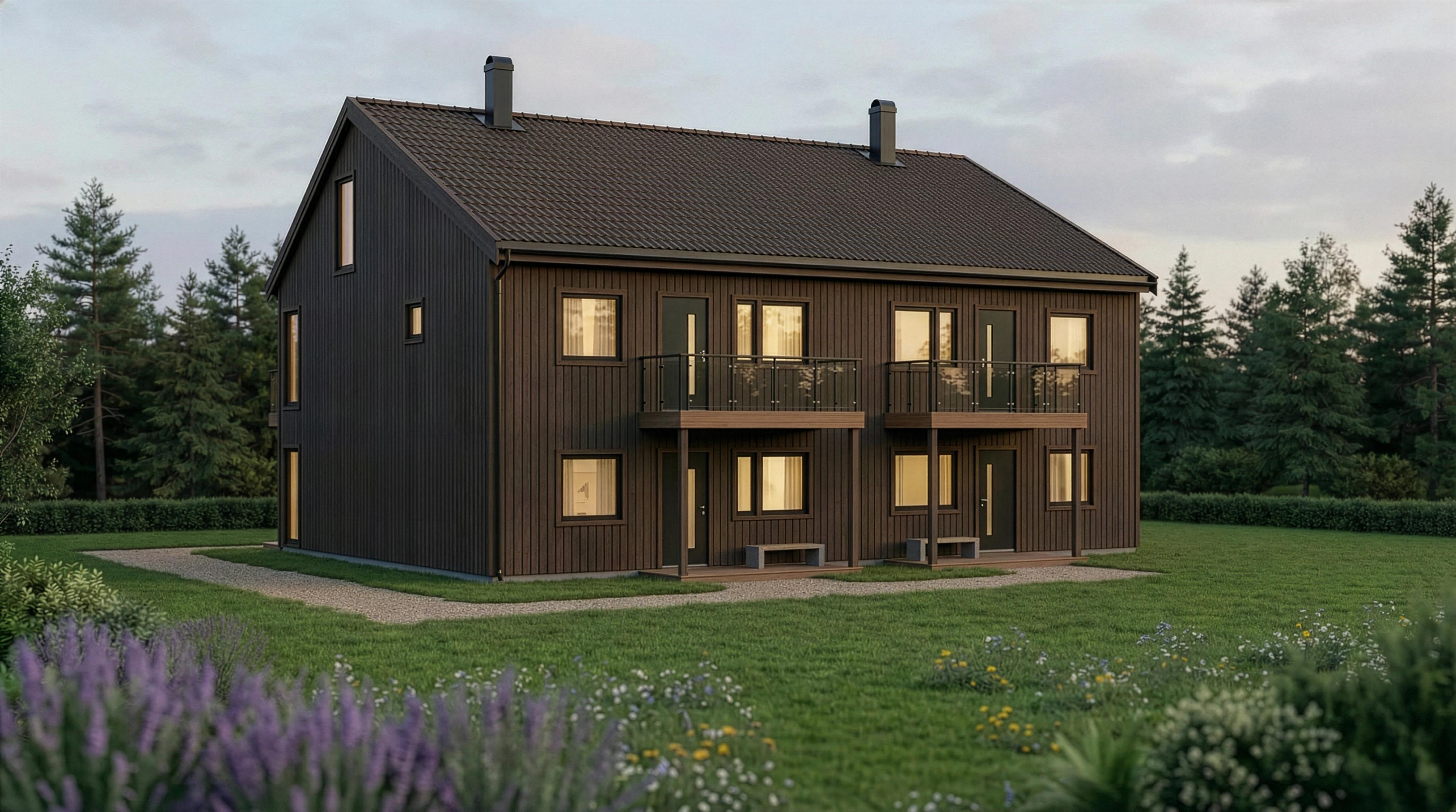 2-mannsbustad inngangsparti