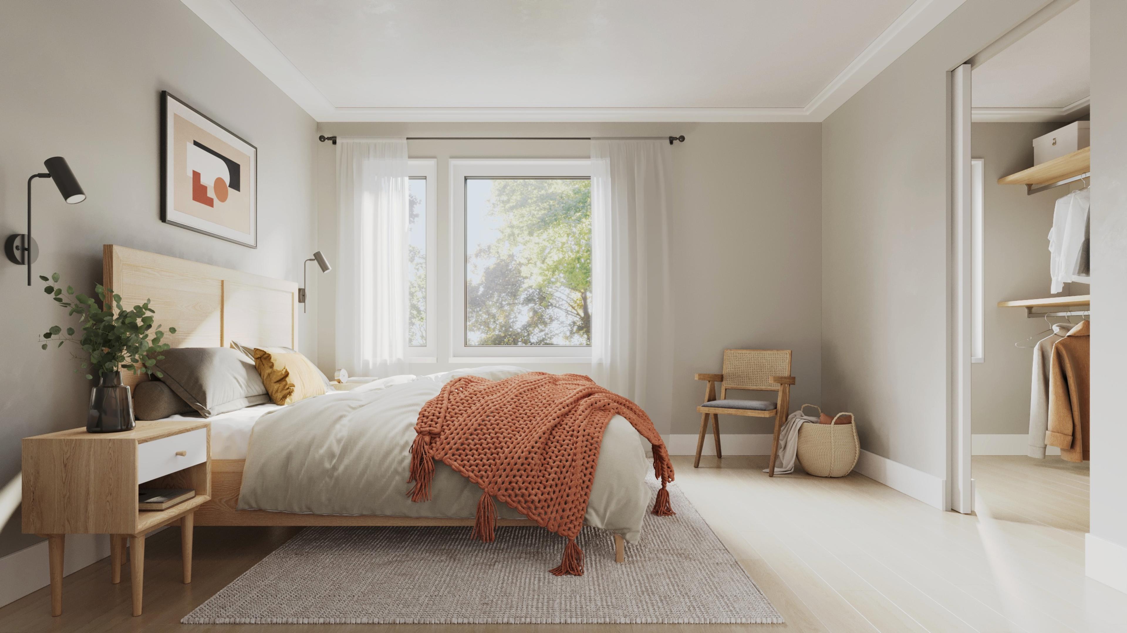 Soverom med egen garderobe 