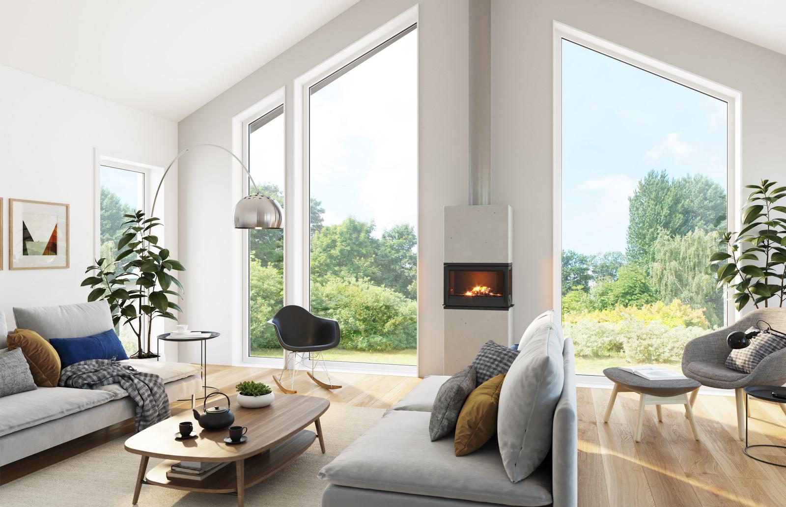 Stue i moderne enebolig