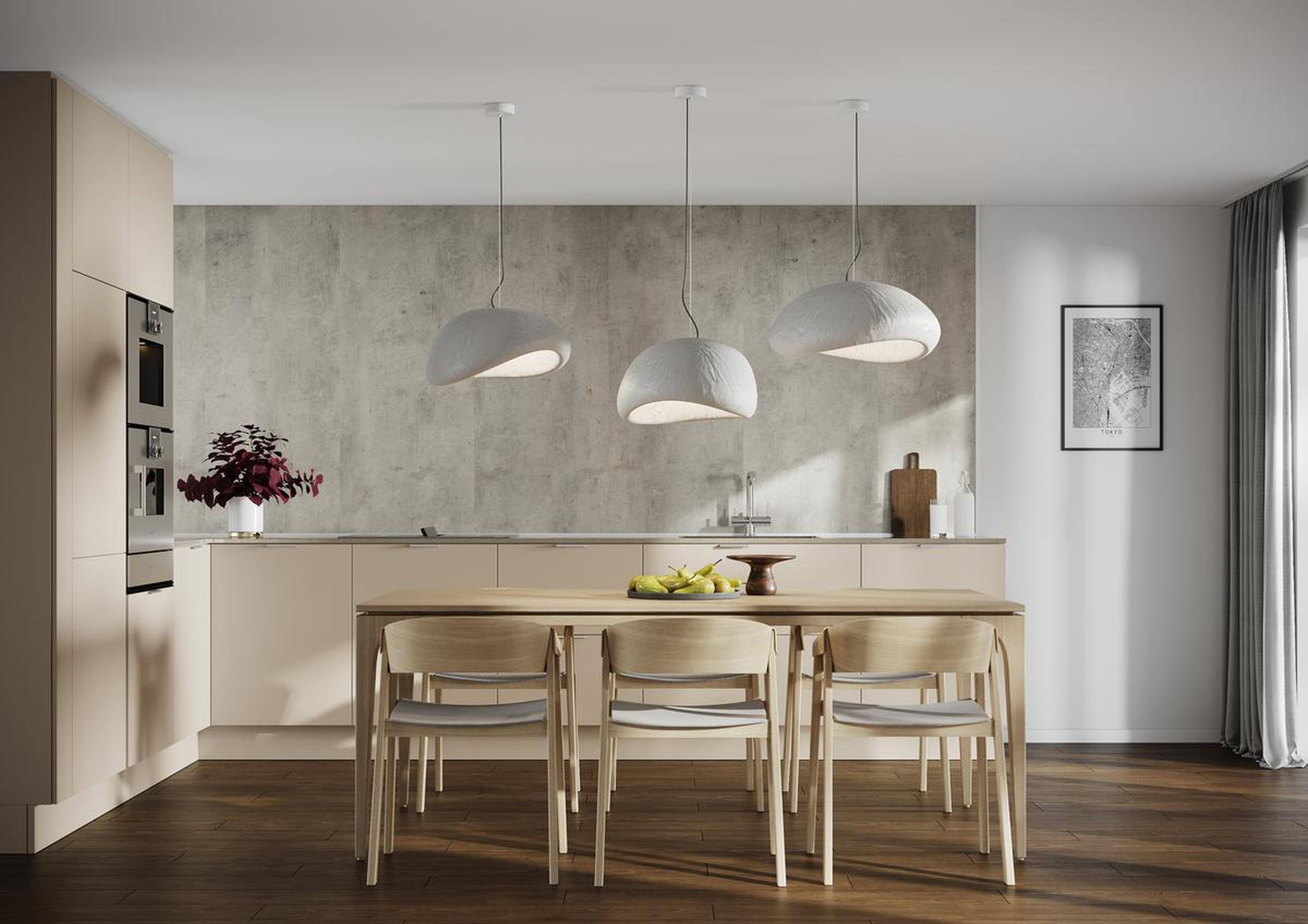 Lentini Grey veggplater på kjøkkenet fra Fibo