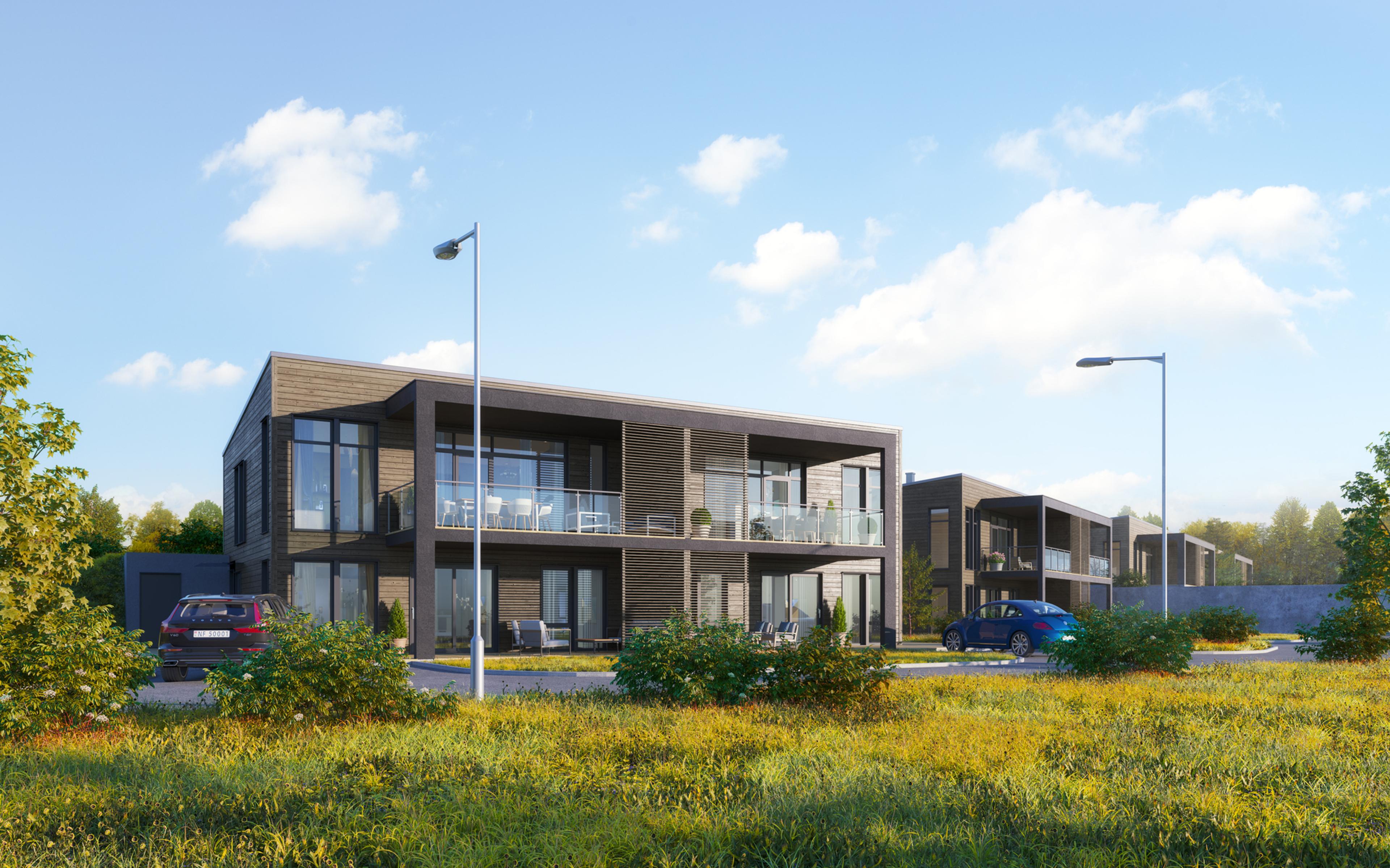 Moderne to- og firemannsbustader - Steinhaugmarka, Sveio