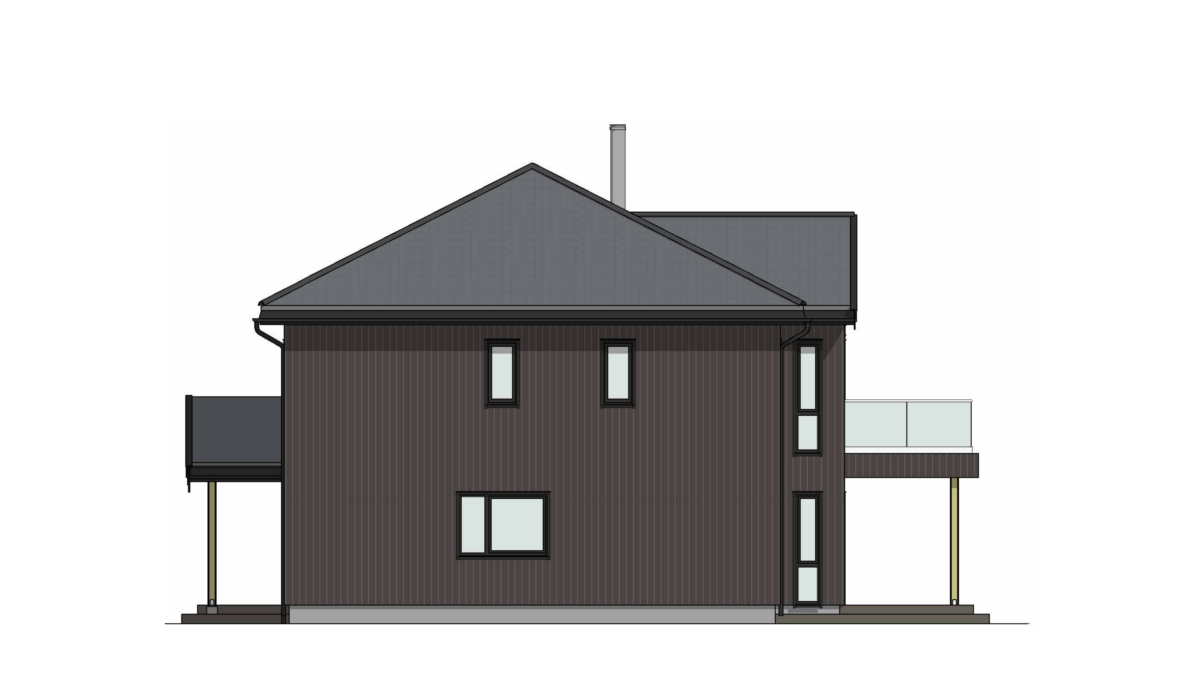Rosendal – fasadetegning 4