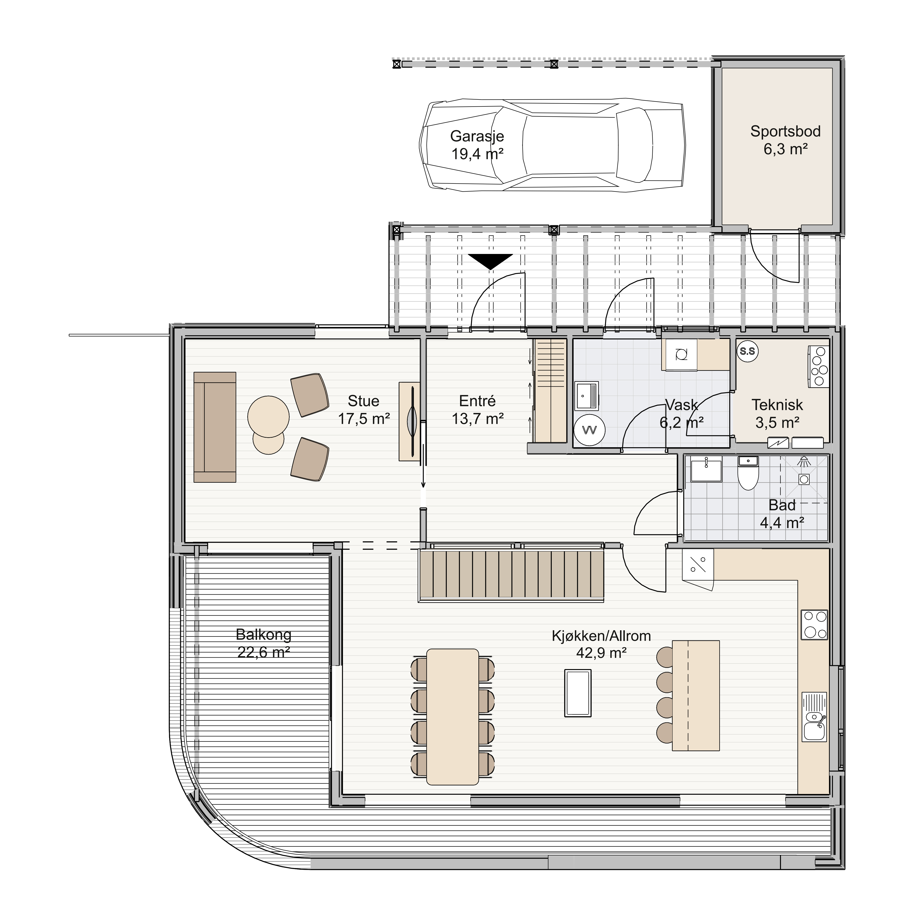 Svolvær plantegning 1. etg