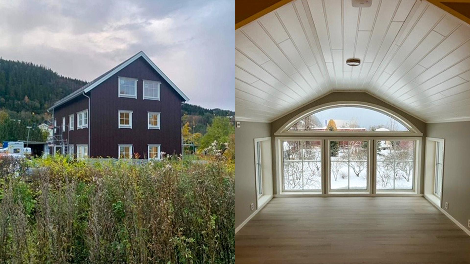 Brannskadd hus har blitt rehabilitert av Blink Hus Bulls