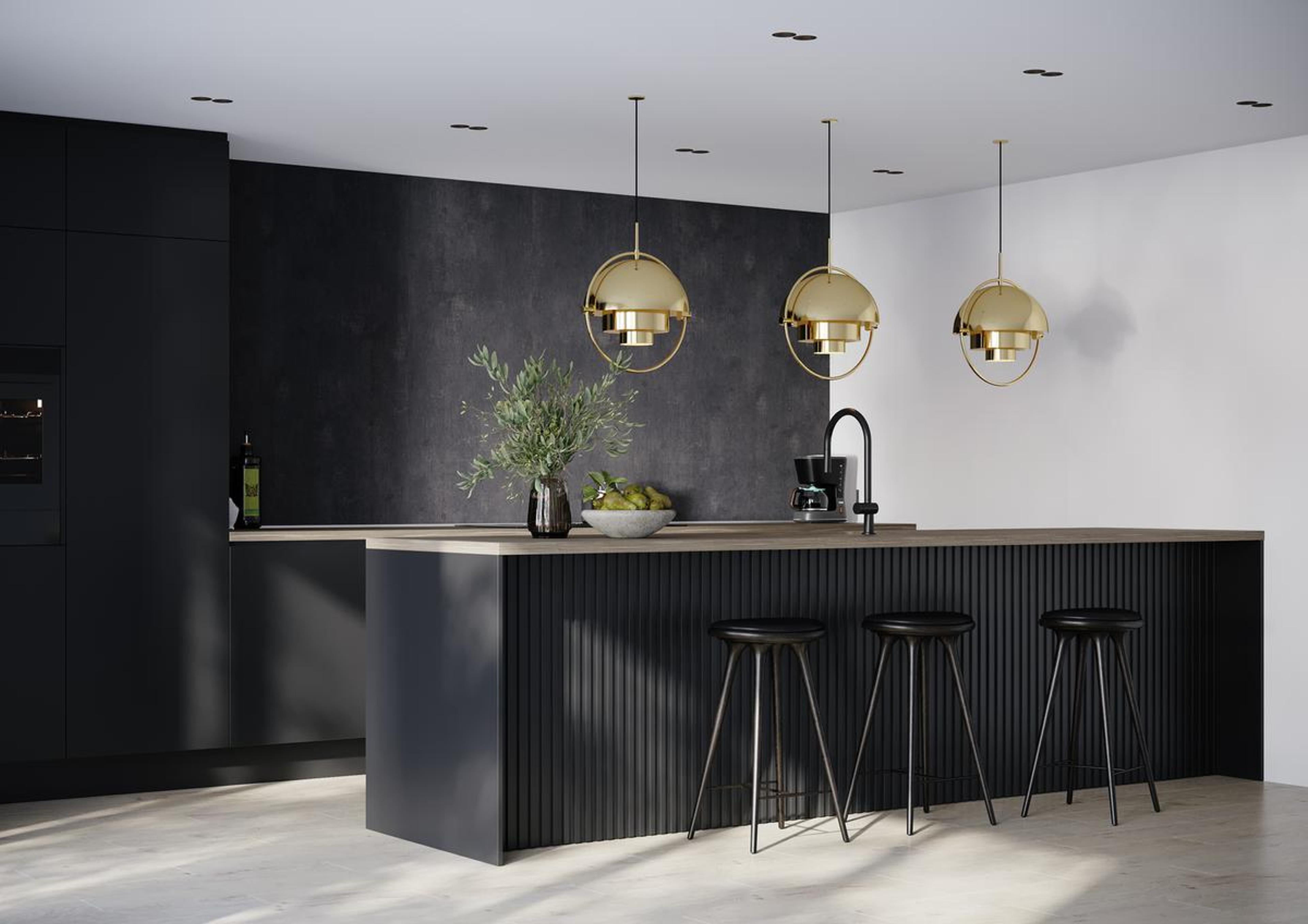 Lentini Dark veggplater på kjøkkenet fra Fibo