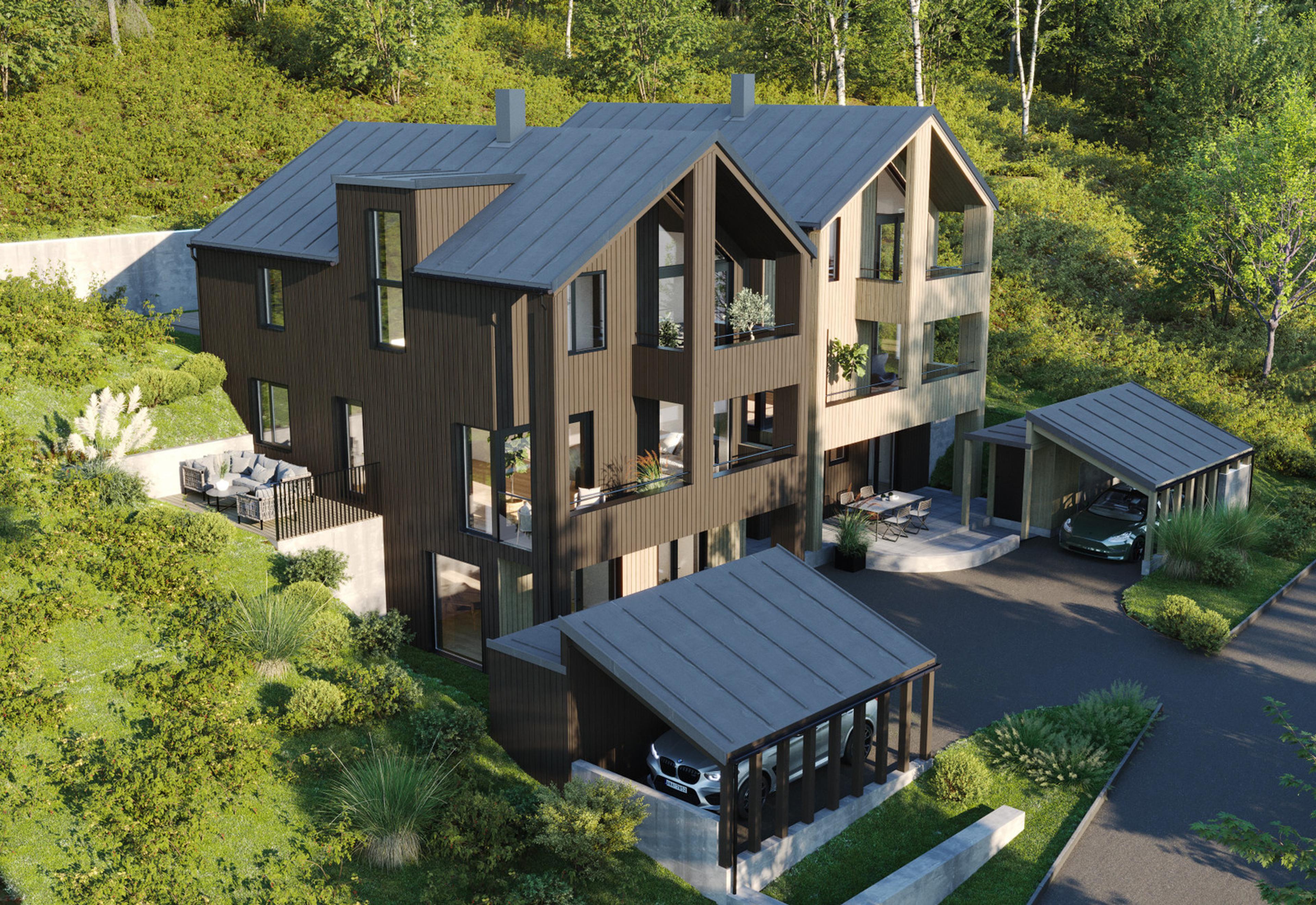 To unike eneboliger med fantastisk utsikt