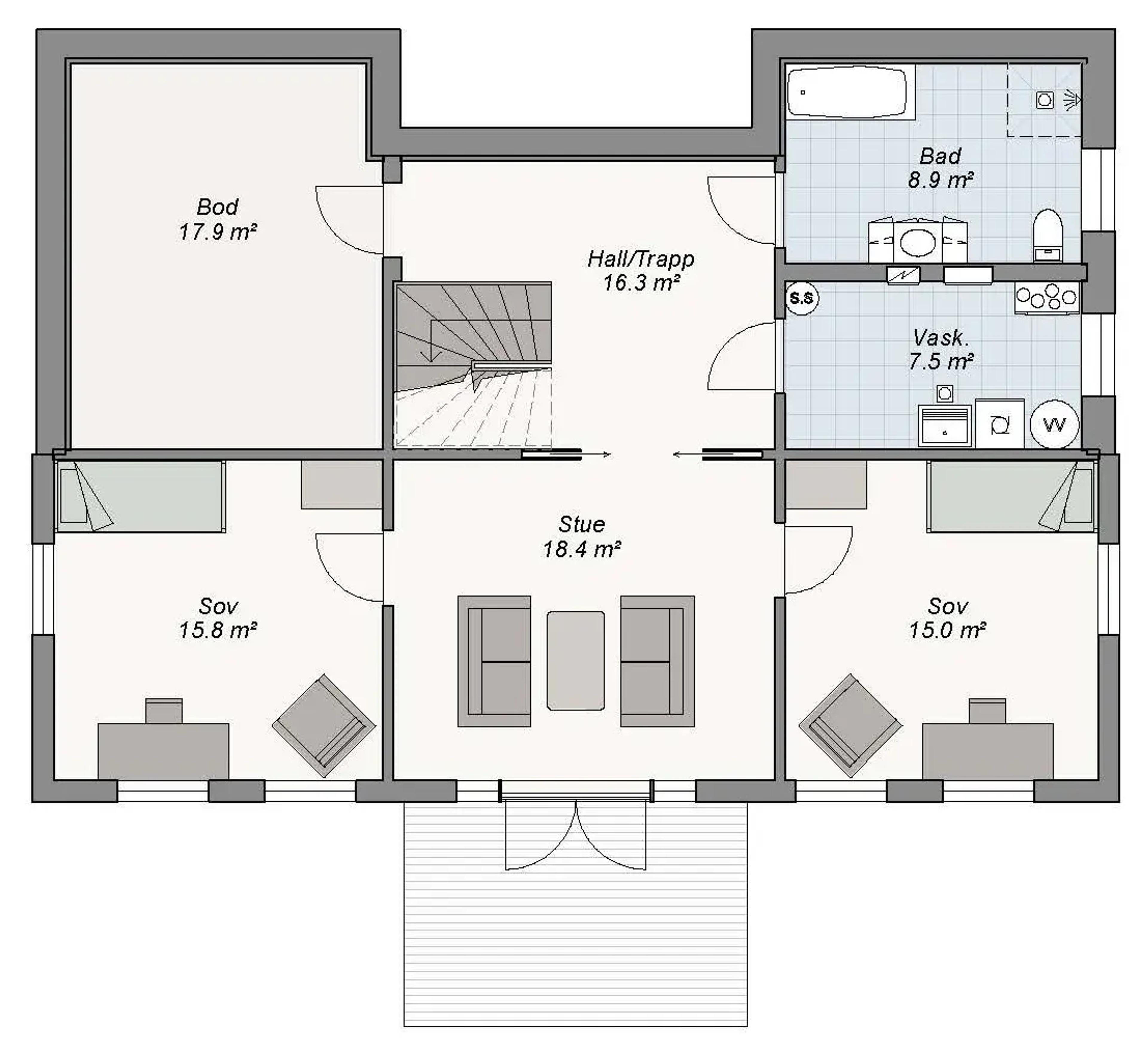Minde plantegning underetasje