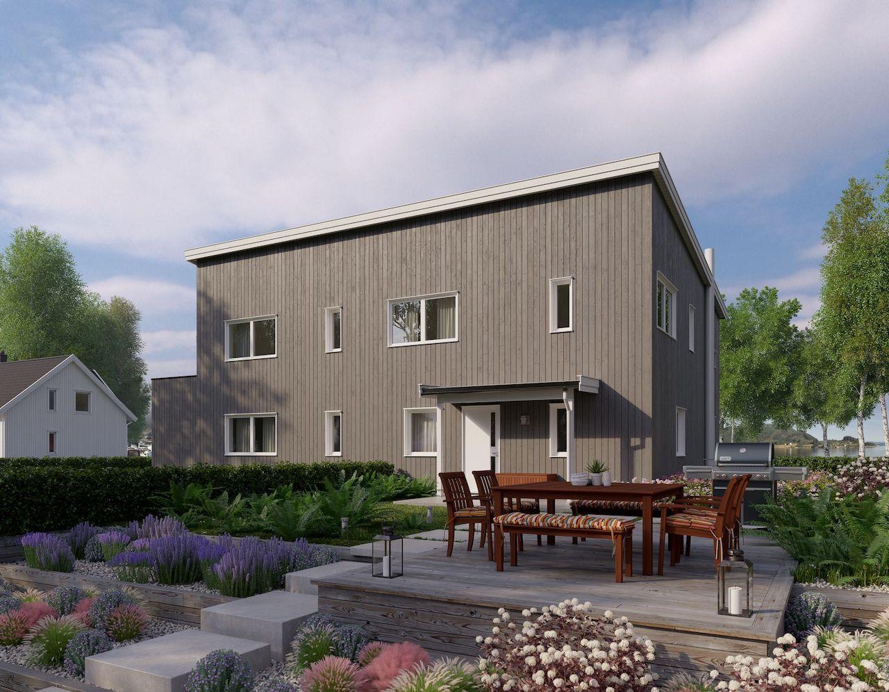 Egen inngang og uteområder bak gir større grad av privatliv for alle parter.