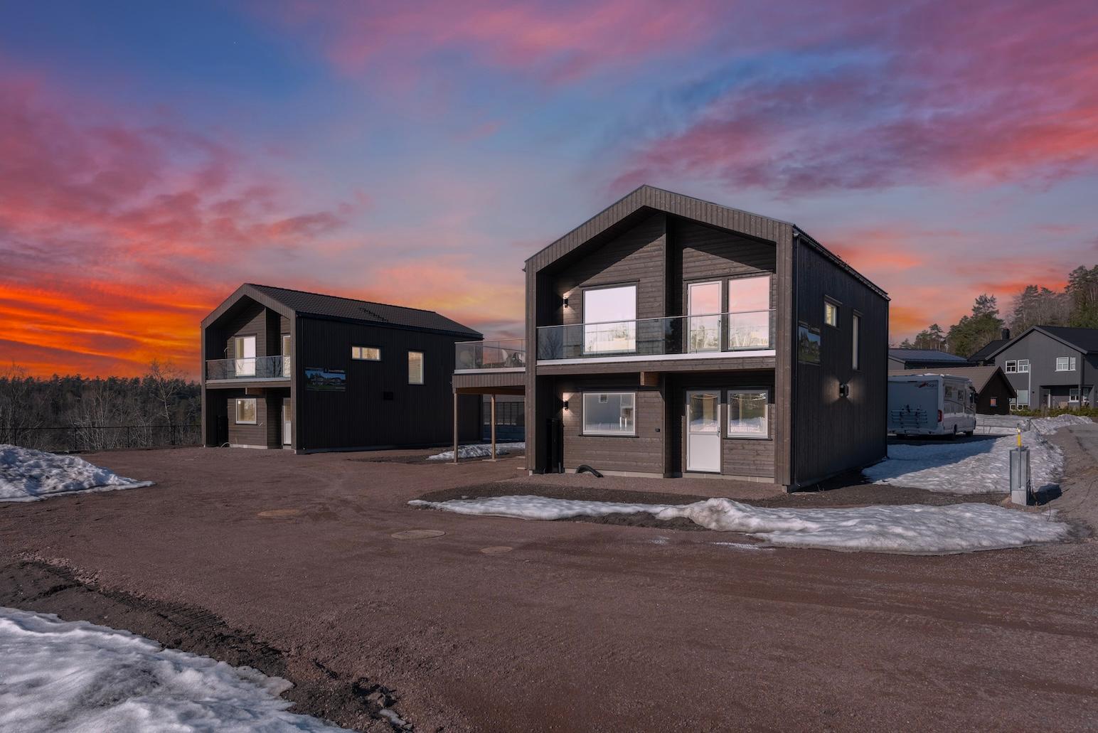 Moderne hus bygget av Blink Hus Tønsberg