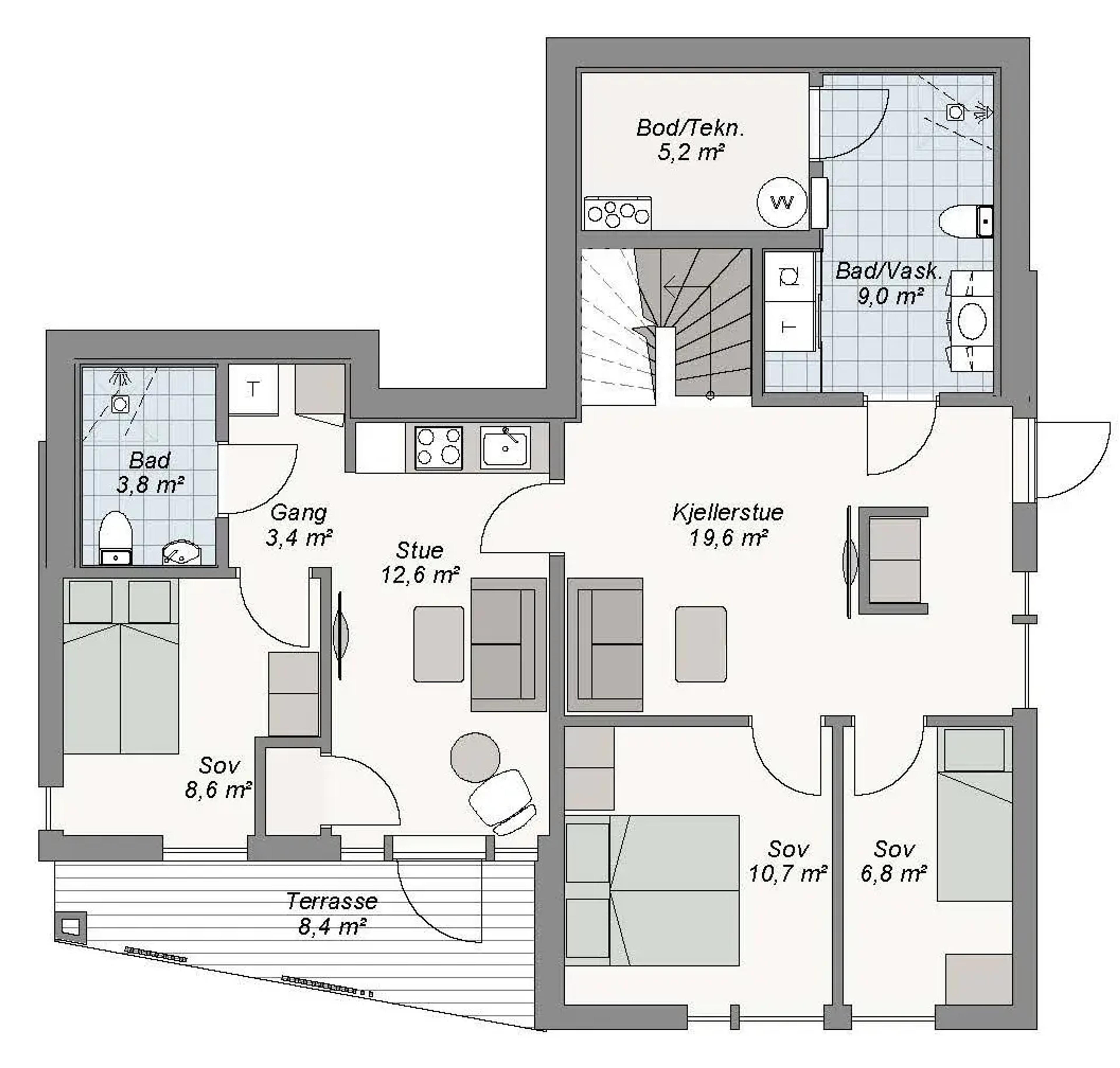 Askøy plantegning underetg