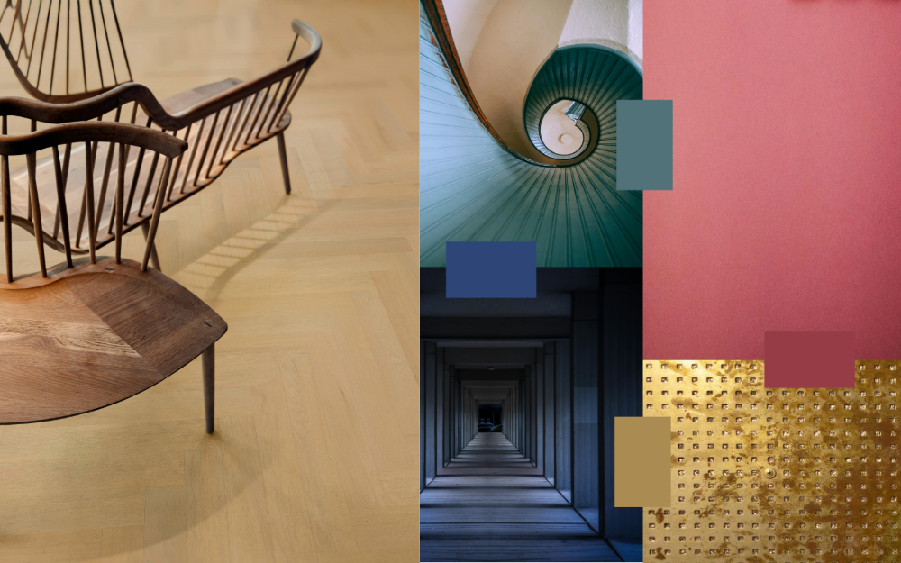 Kährs Luxury Tiles Sensation Collection finnes i tre stilfulle formater – planke, fiskebeinsmønster og chevron