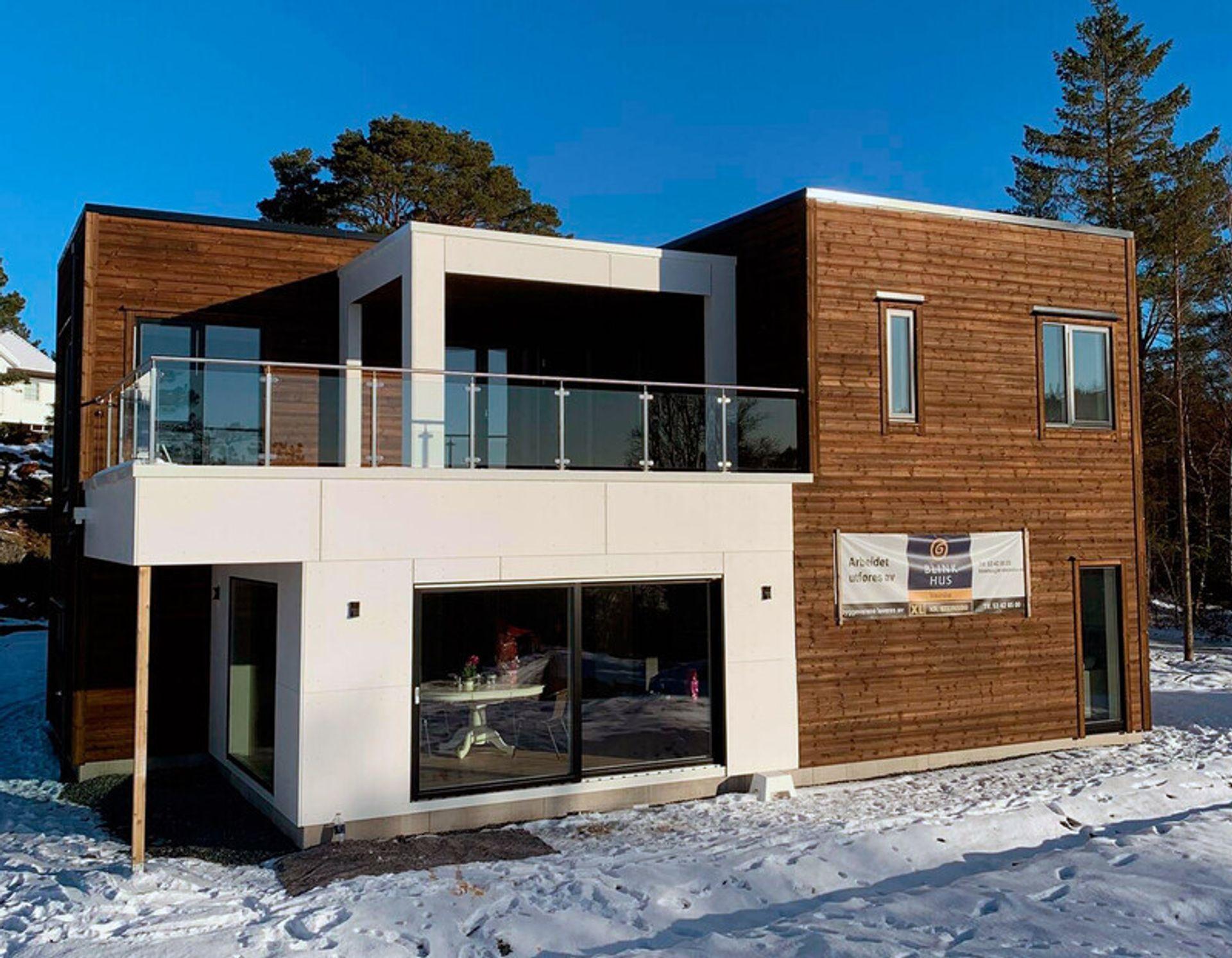 En versjon av eneboligen Haugesund som er blitt skreddersydd for kunden av Blink Hus Steinsbø