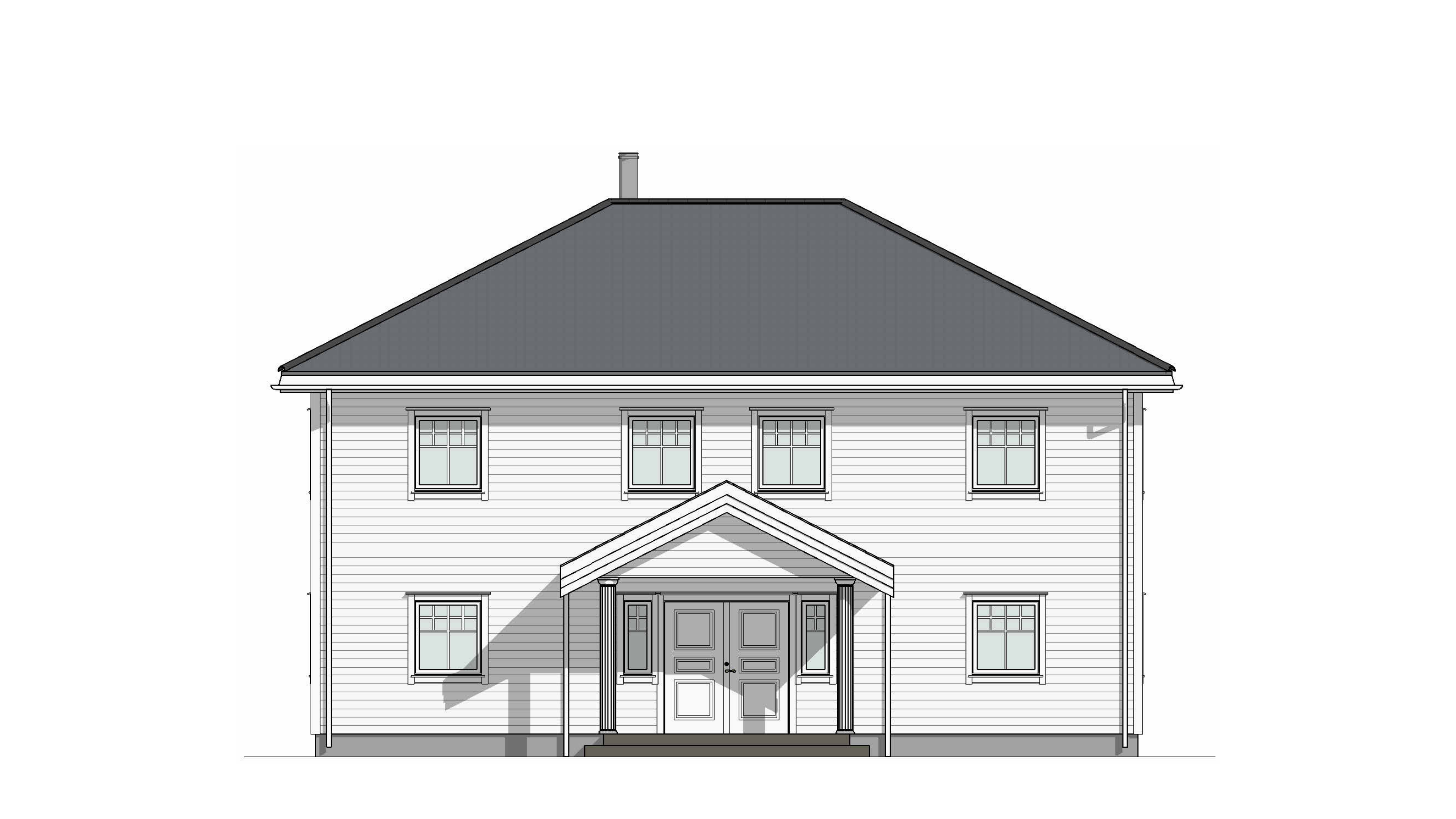 Sandviken – fasadetegning 3